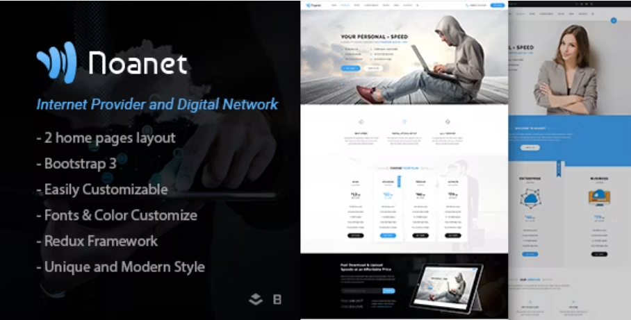 Noanet Digital Network and Internet Provider HTML
