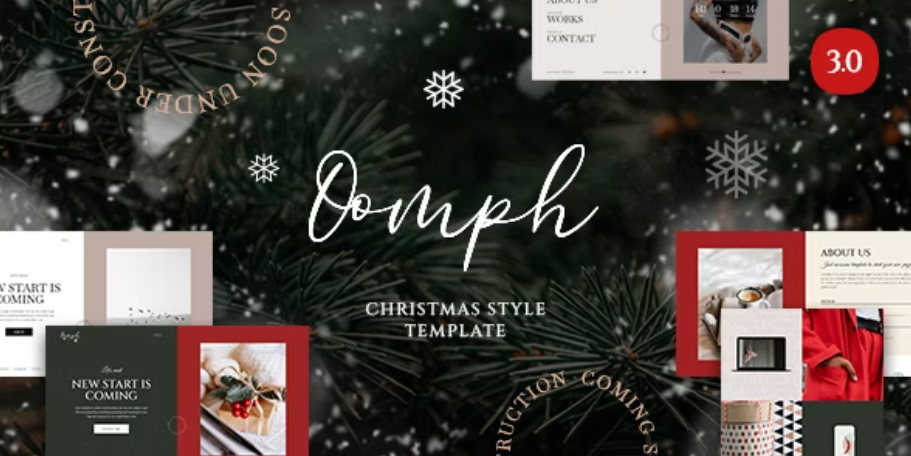 Oomph - Christmas Style One Page Template