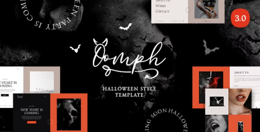 Oomph - Halloween Style One Page Template