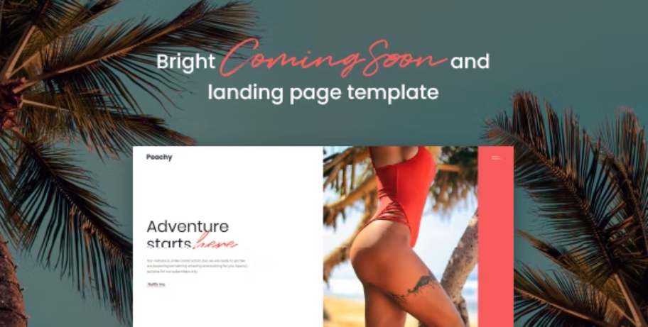 Peachy - Coming Soon and Landing Page Template