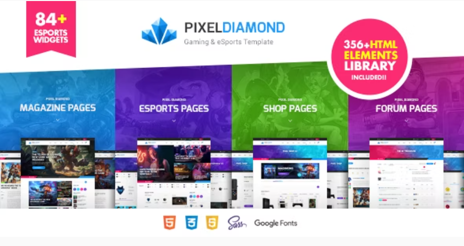 Pixel Diamond - HTML eSports and Magazine