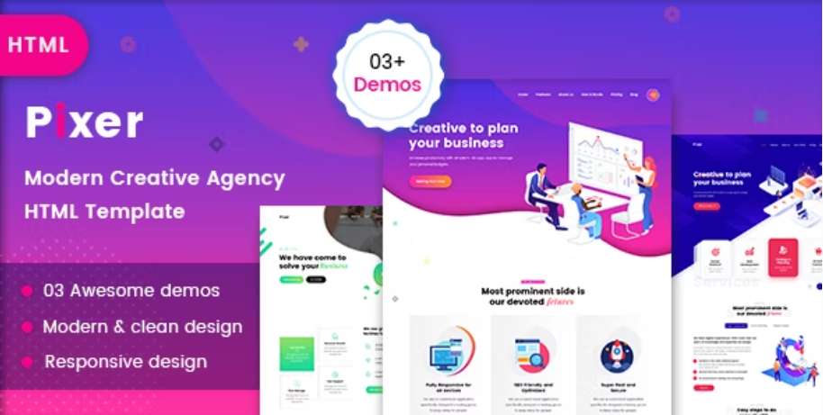Pixer - Creative Digital Agency Template