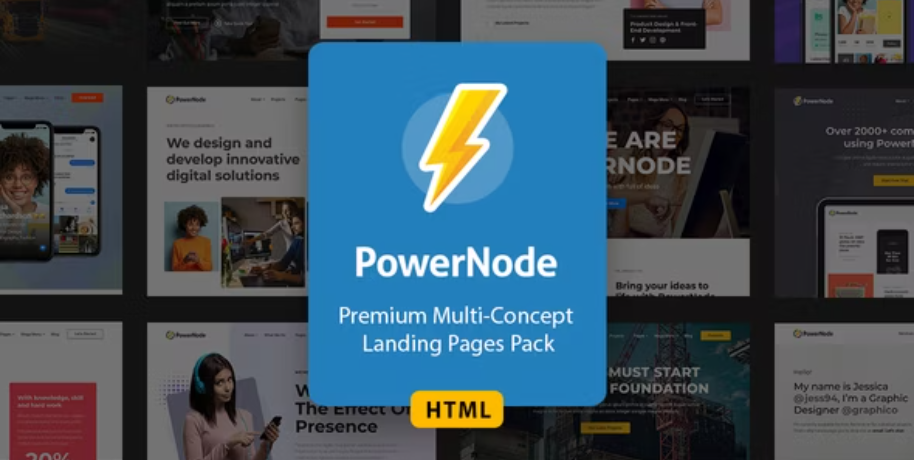 PowerNode - Multi-Concept Landing Pages HTML