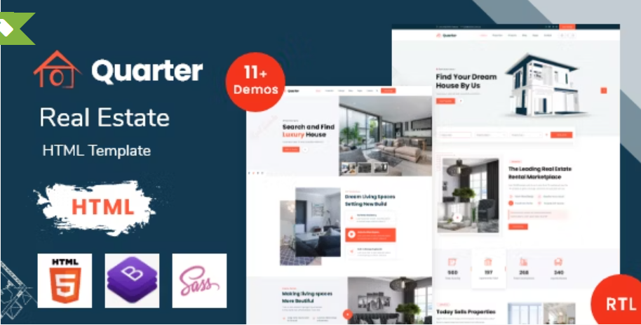 Quarter - Real Estate Bootstrap HTML Template