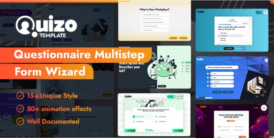 Quizo - Questionnaire Multistep & Quiz Form Wizard