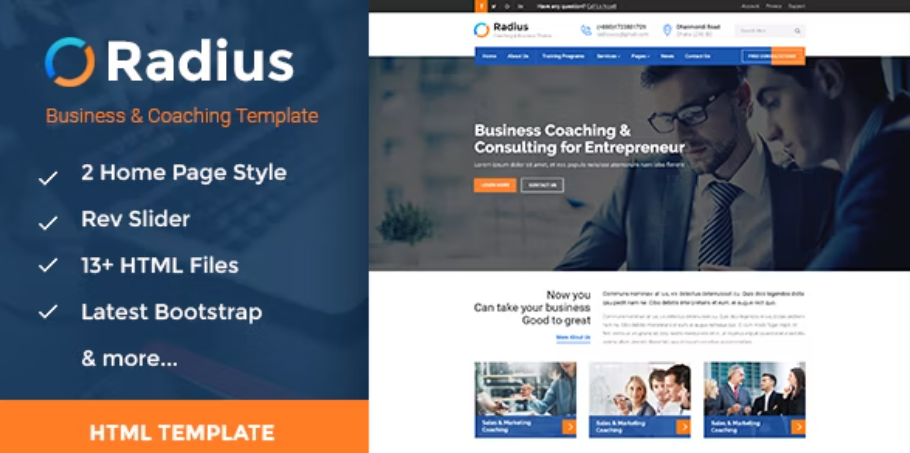 Radius - Consulting & Business HTML Template