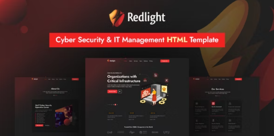 Redlight | Cyber Security & IT Management HTML Tem