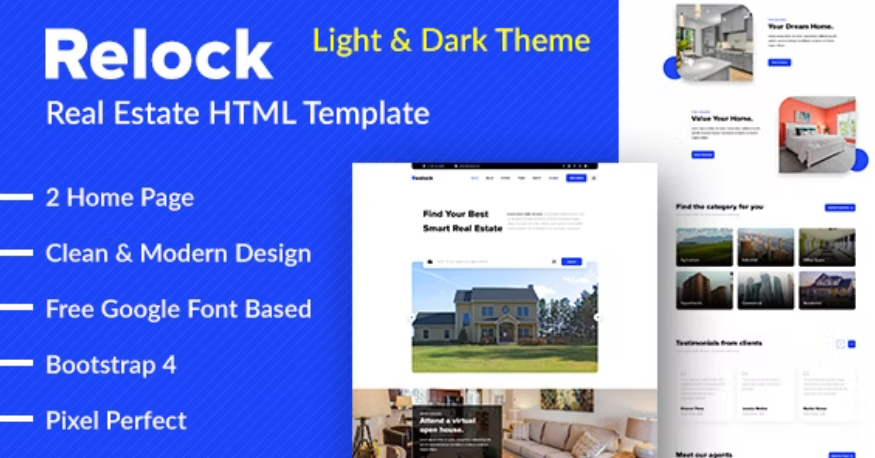 Relock - Real Estate One Page HTML Template
