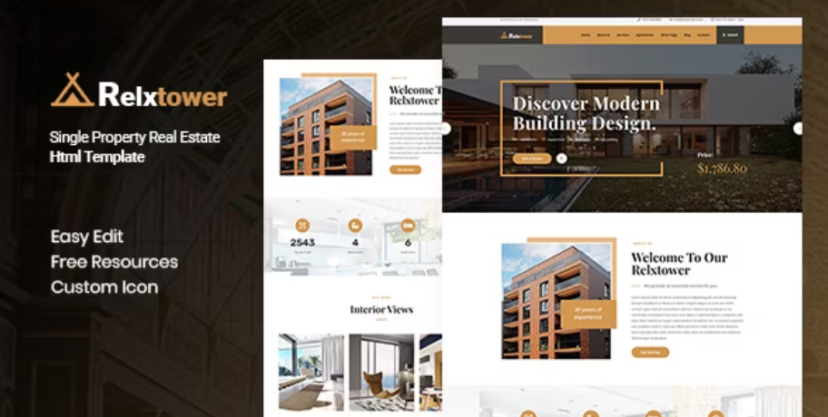 Relxtower - Single Property Real Estate HTML Temp