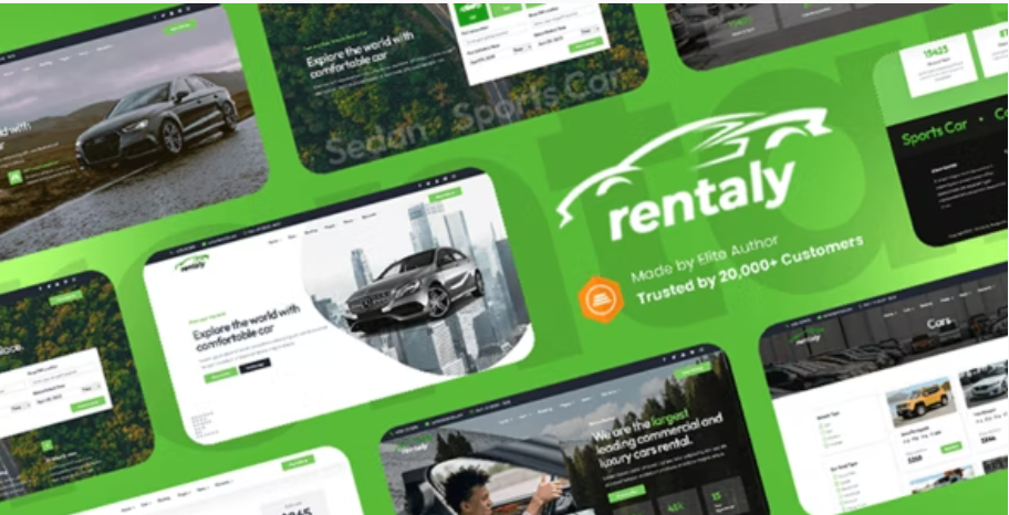 Rentaly - Car Rental Website Template with RTL