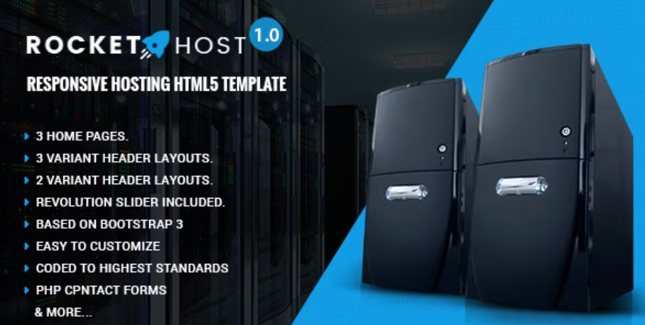 Rocket Hosting HTML Template