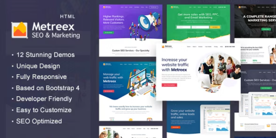SEO & Digital Marketing Agency Landing HTML Pages