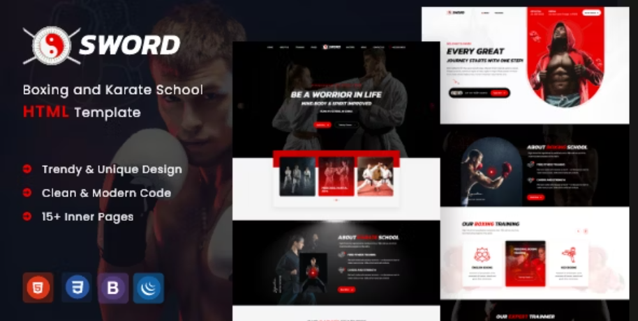 SWORD - Mixed Boxing Martial Arts HTML Template