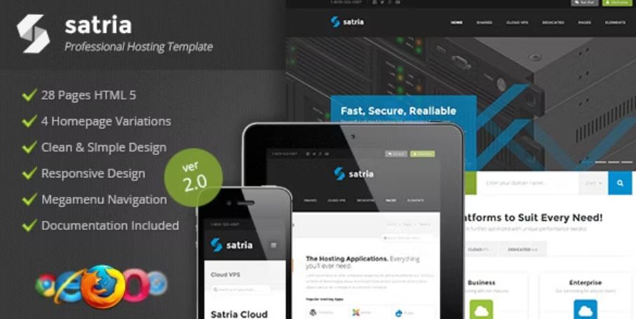 Satria - Professional Hosting HTML Template