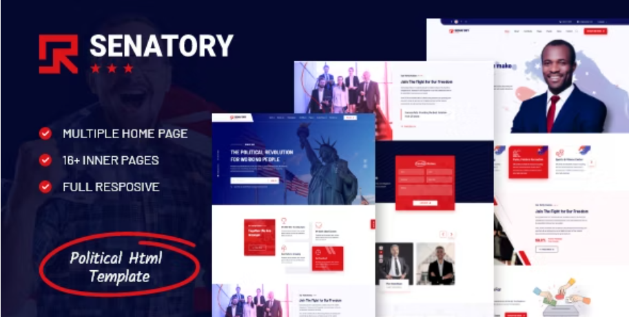 Senatory - Political Election Party HTML Template