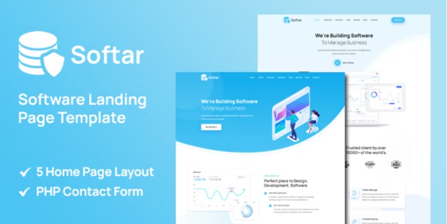 Softar - Software Landing Page