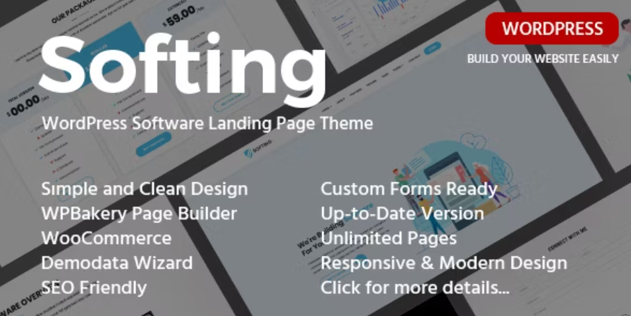 Softing - Software Landing Page