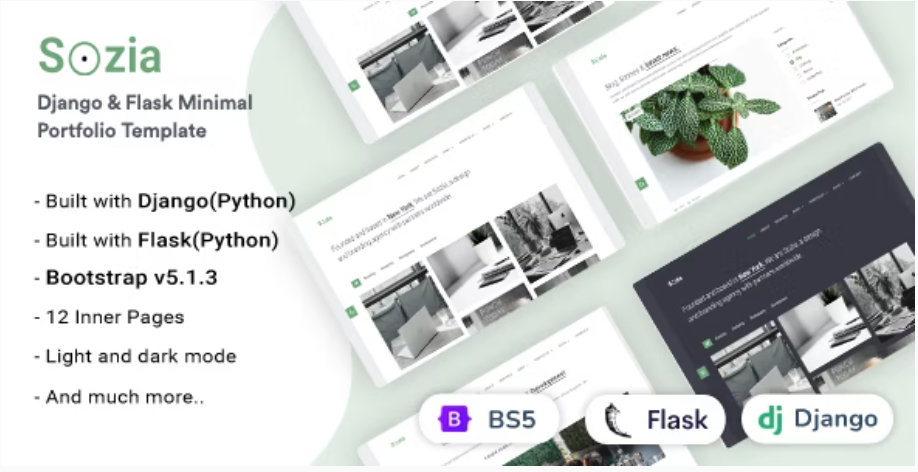 Sozia - Django and Flask Minimal Template