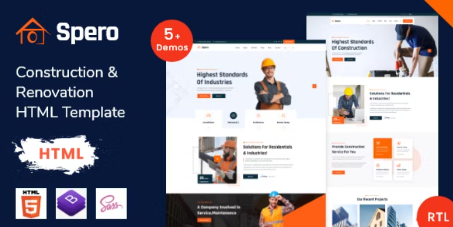Spero - Construction Industry Bootstrap Template