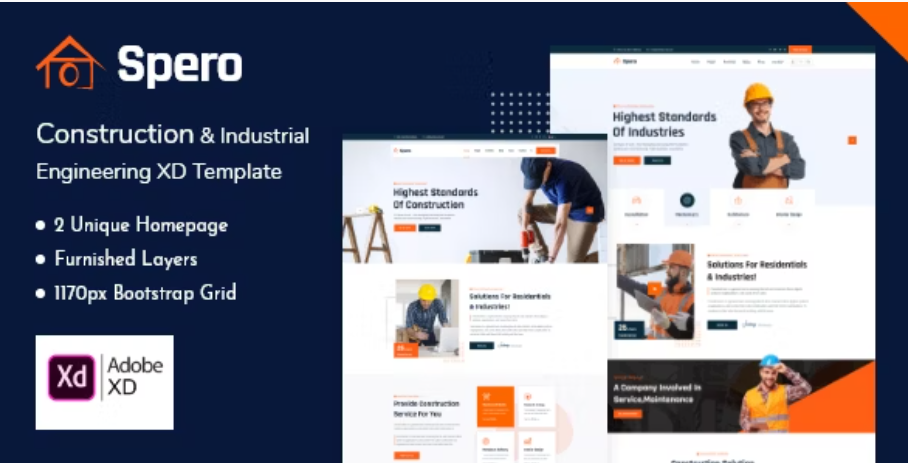 Spero - Construction Industry XD Template