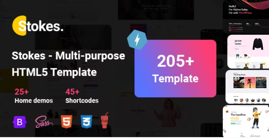 Stokes - Responsive Multi-purpose HTML5 Template