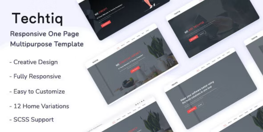 Techtiq - One Page Multipurpose Template