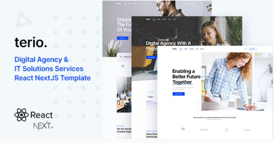Terio - Digital Agency & IT Services React NextJS