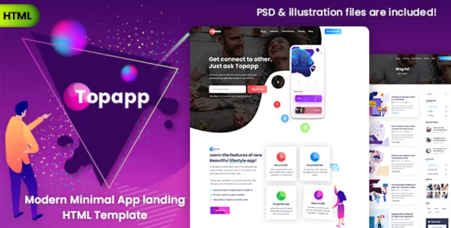Topapp - App Landing Page Template