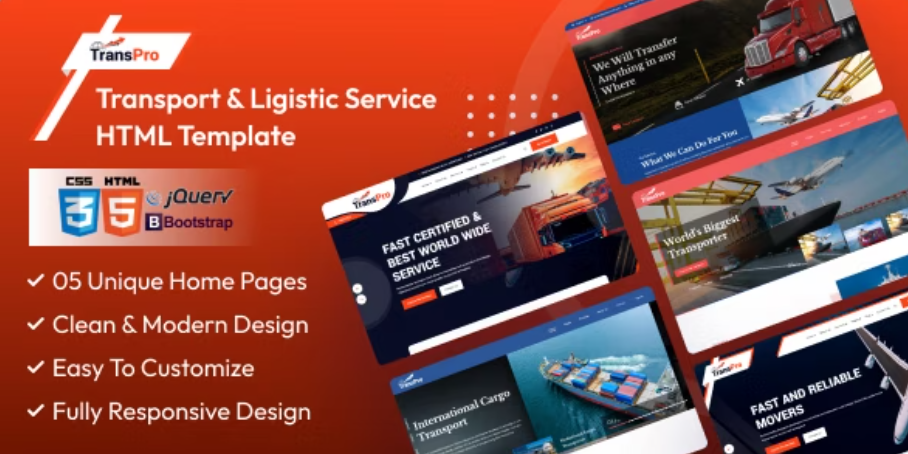 TransPro - Transport, Logistic, Warehouse Template