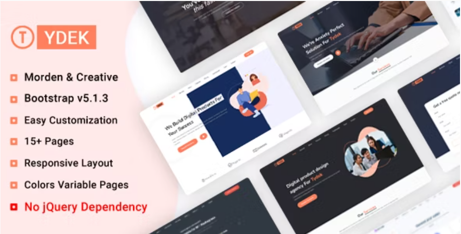 Tydek - Creative Agency Landing Page Tamplate