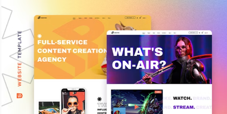 Website Template for Digital Creators