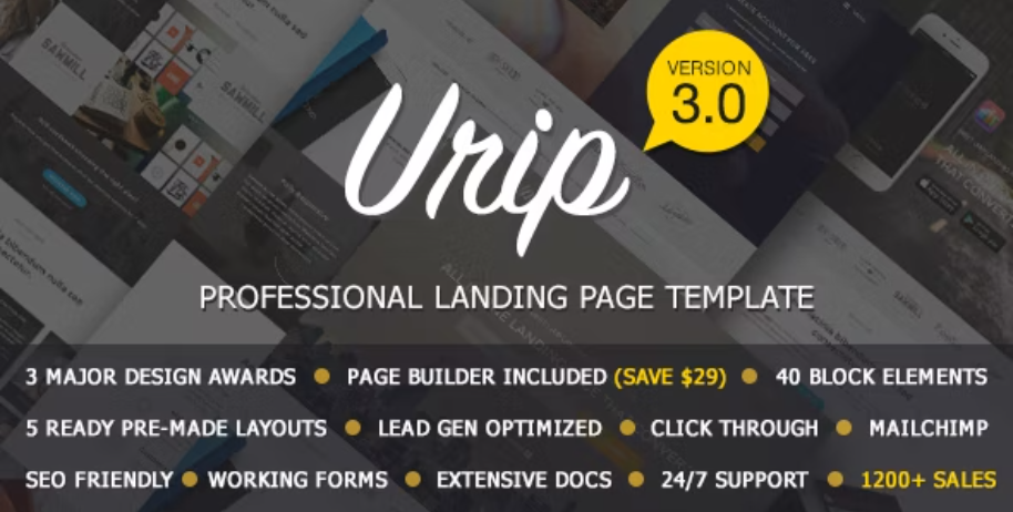 Urip - Professional Landing Page Template