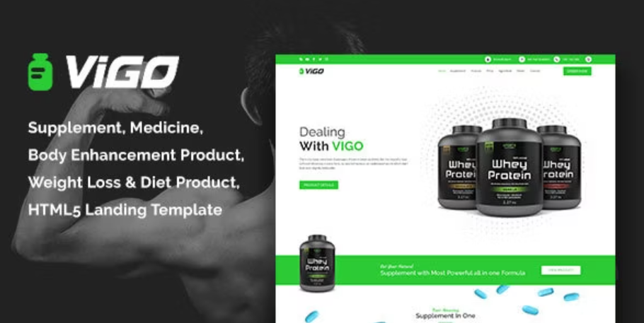 VIGO-Health Supplement Landing Page HTML Template