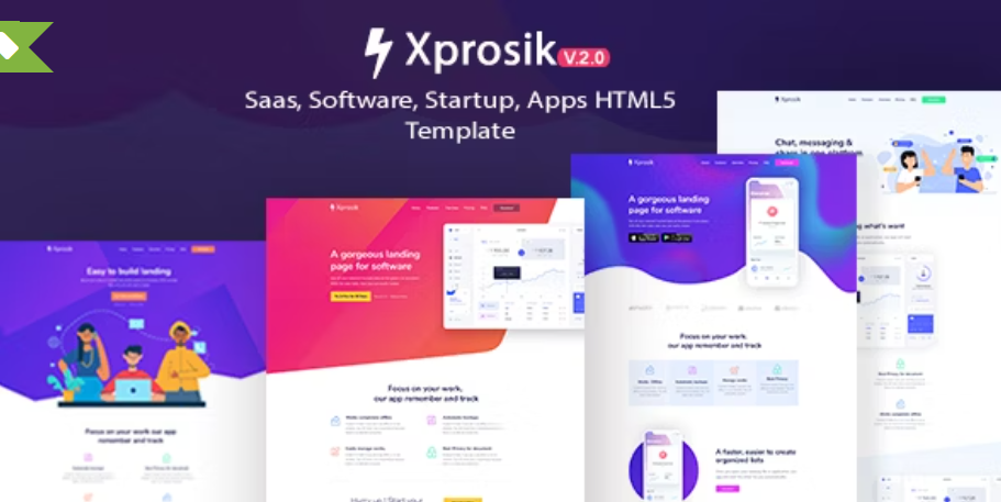 Xprosik – Saas Software App Landing Page Template