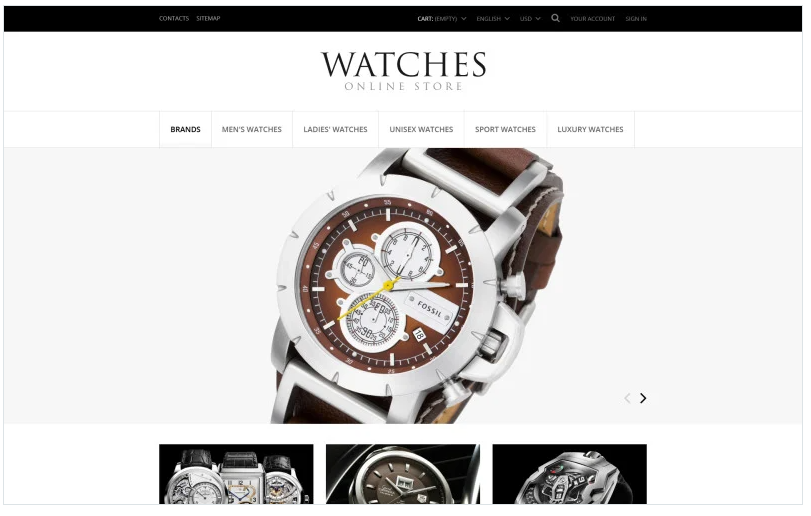Exclusive Watches PrestaShop Theme