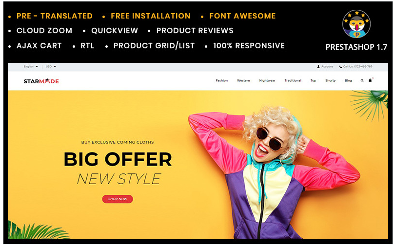 Starmode Accessories Store PrestaShop Theme