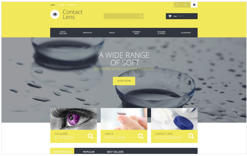 Contact Lens Technology PrestaShop Theme