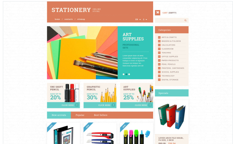 Stationery and Paper PrestaShop Theme