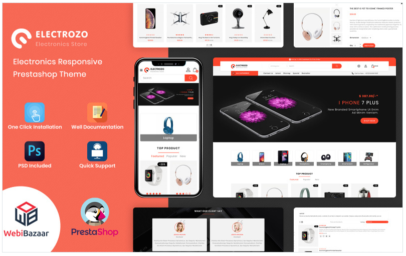 Electrozo - SuperMarket Electronics Store PrestaShop Theme