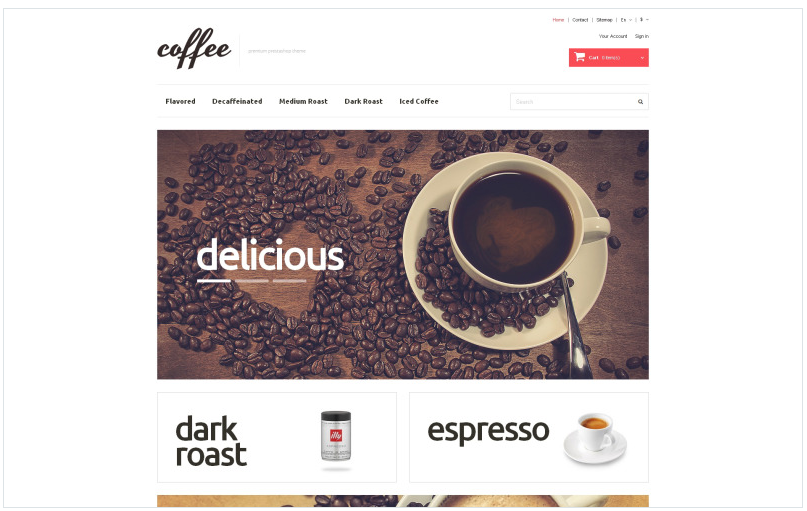 Coffee Maniacs PrestaShop Theme