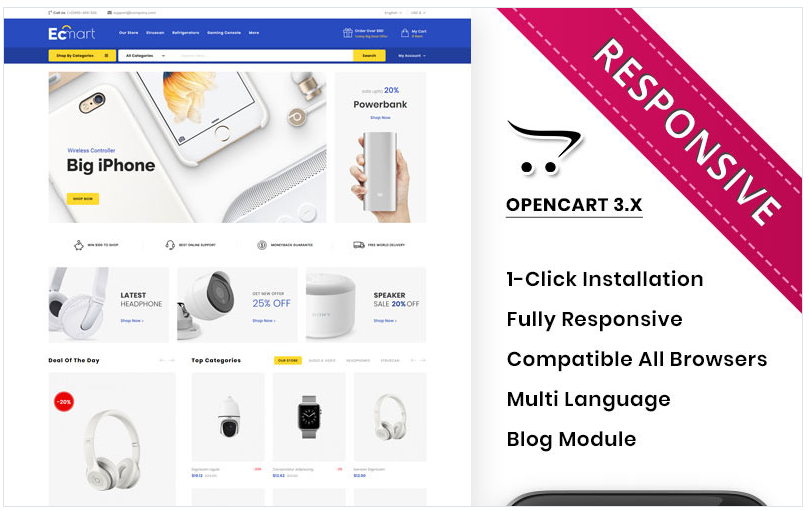 Ecmart - The Mega Electronic Store Responsive PrestaShop Theme