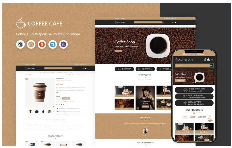 Coffee Cafe - PrestaShop Theme
