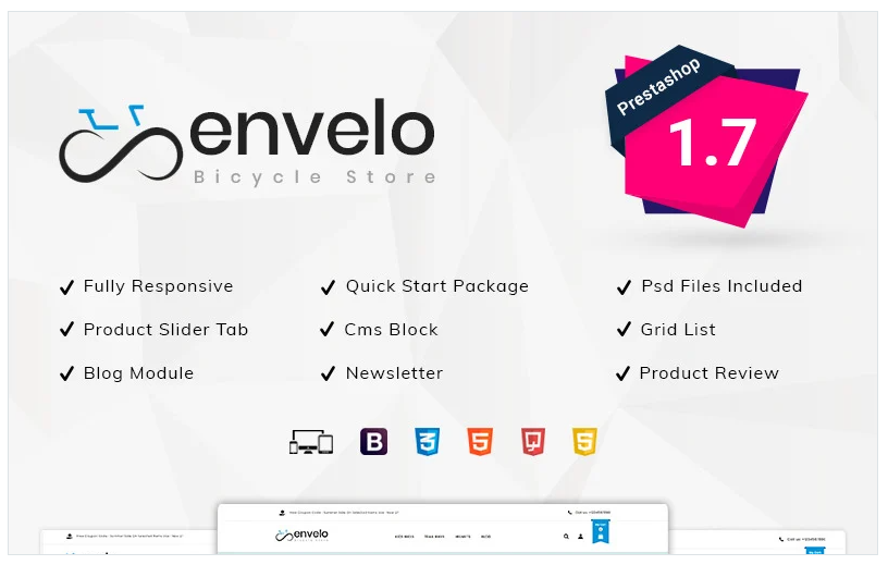 Envelo Bicycle Store PrestaShop Theme