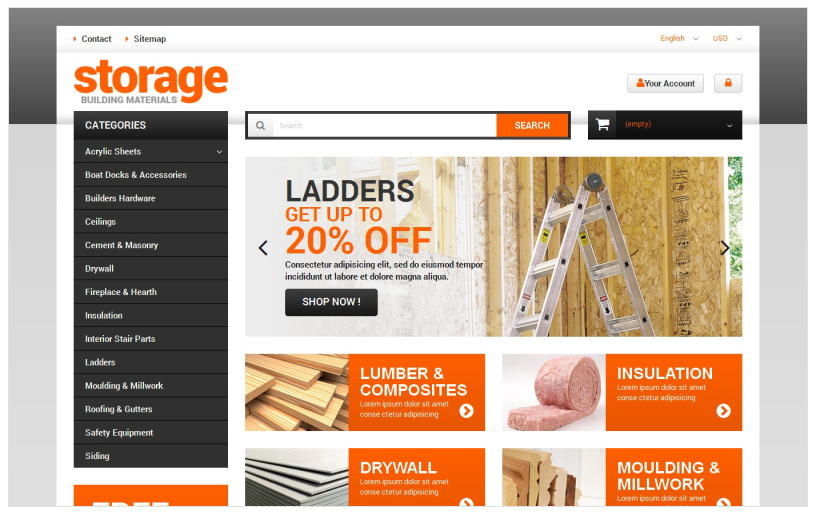 Durable Building Materials PrestaShop Theme