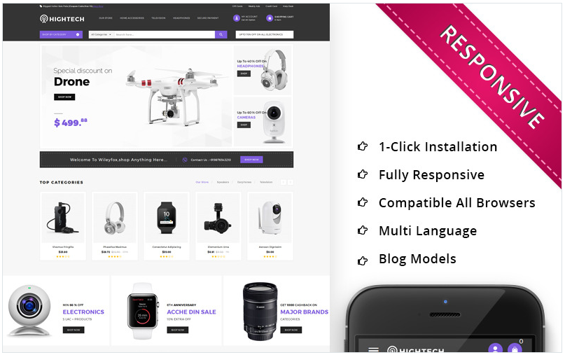 HiTech Electronic - Responsive PrestaShop Theme