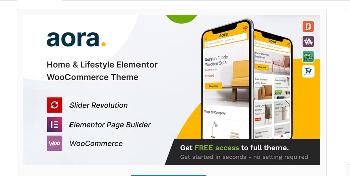 Aora – Home & Lifestyle Elementor WooCommerce Theme