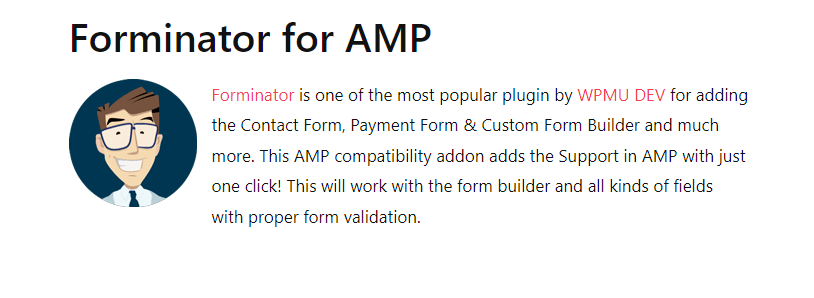 Forminator for AMP