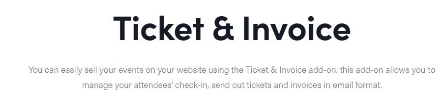 MEC Ticket and Invoice