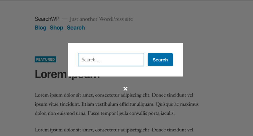 SearchWP Modal Search Form