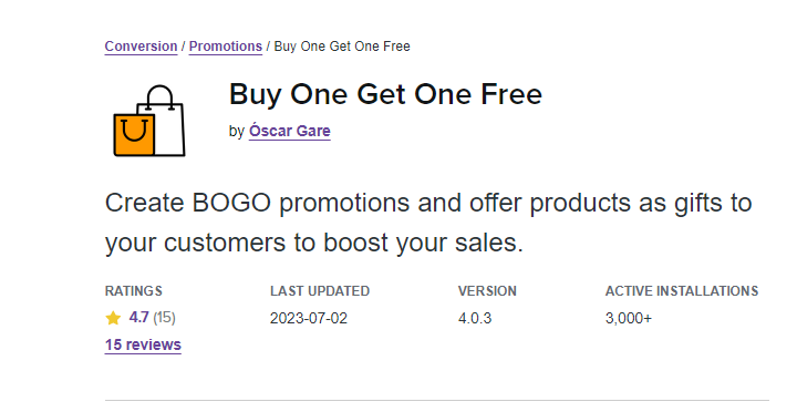 Woocommerce Buy One Get One Free